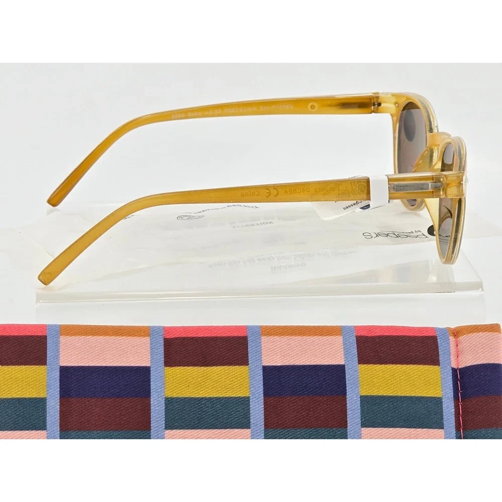Peepers Boho Sun Bifocal Sunglasses Women +2.50 Amber Round 389B250 - New
